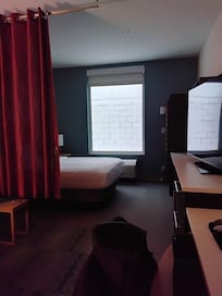 Really did feel quite spacious . Curtain divider nice touch too