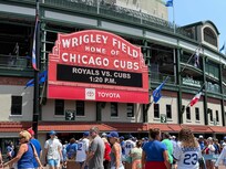 We were maybe 300 steps or so away from Wrigley Field. It was very easy to walk to the field