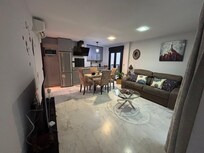 Kitchen and living area.