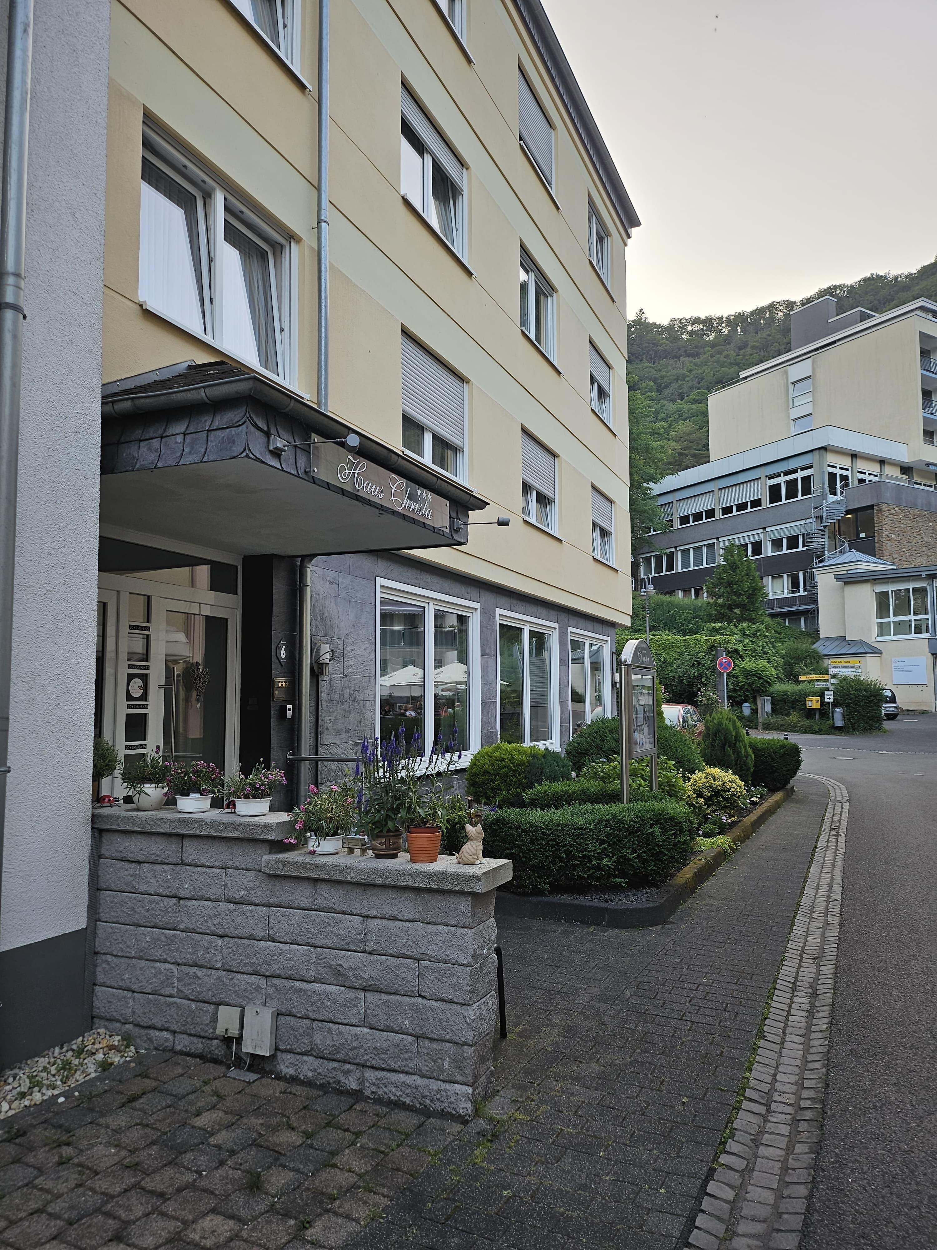 The front of the hotel