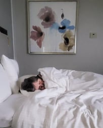 Irene tucked in