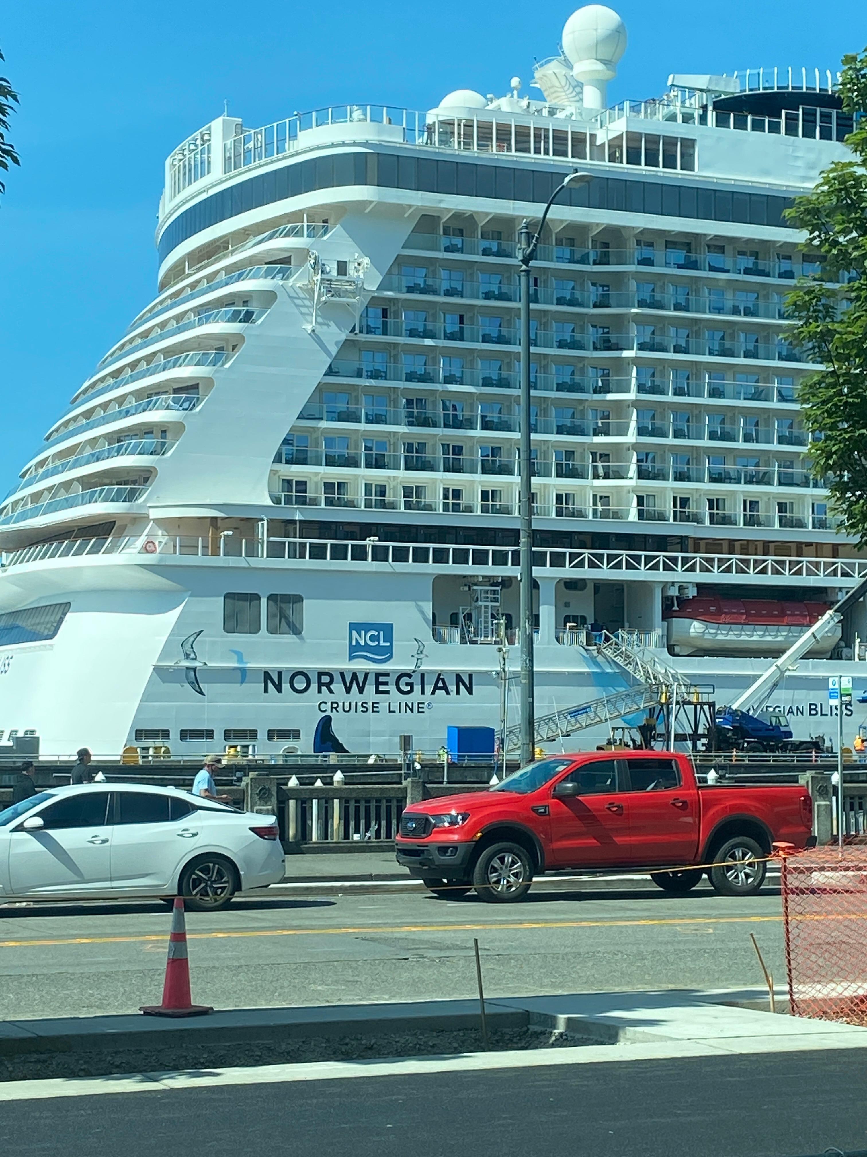 Across from the hotel is docking. So cool