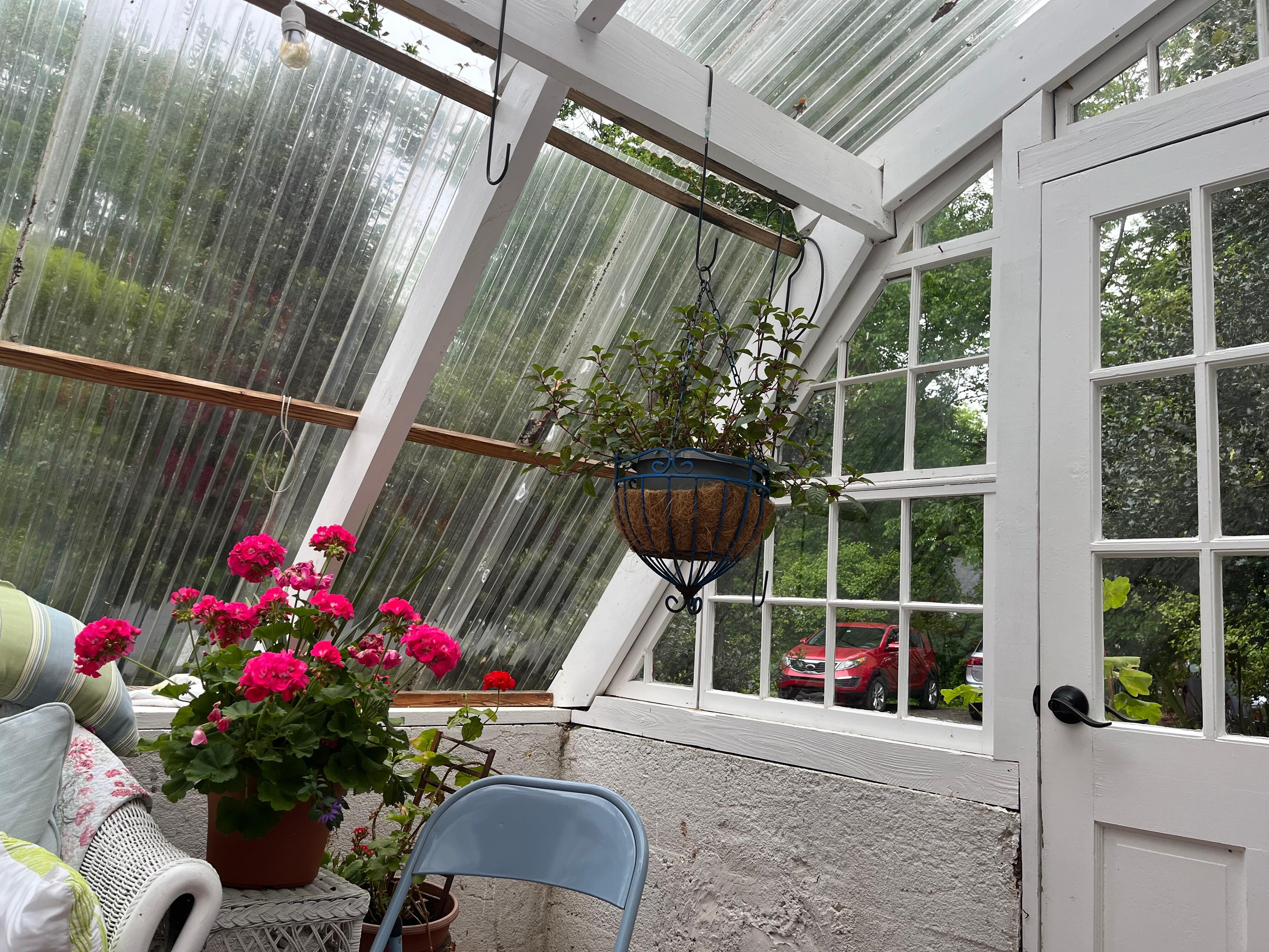 The porch/sun room where we gathered. 