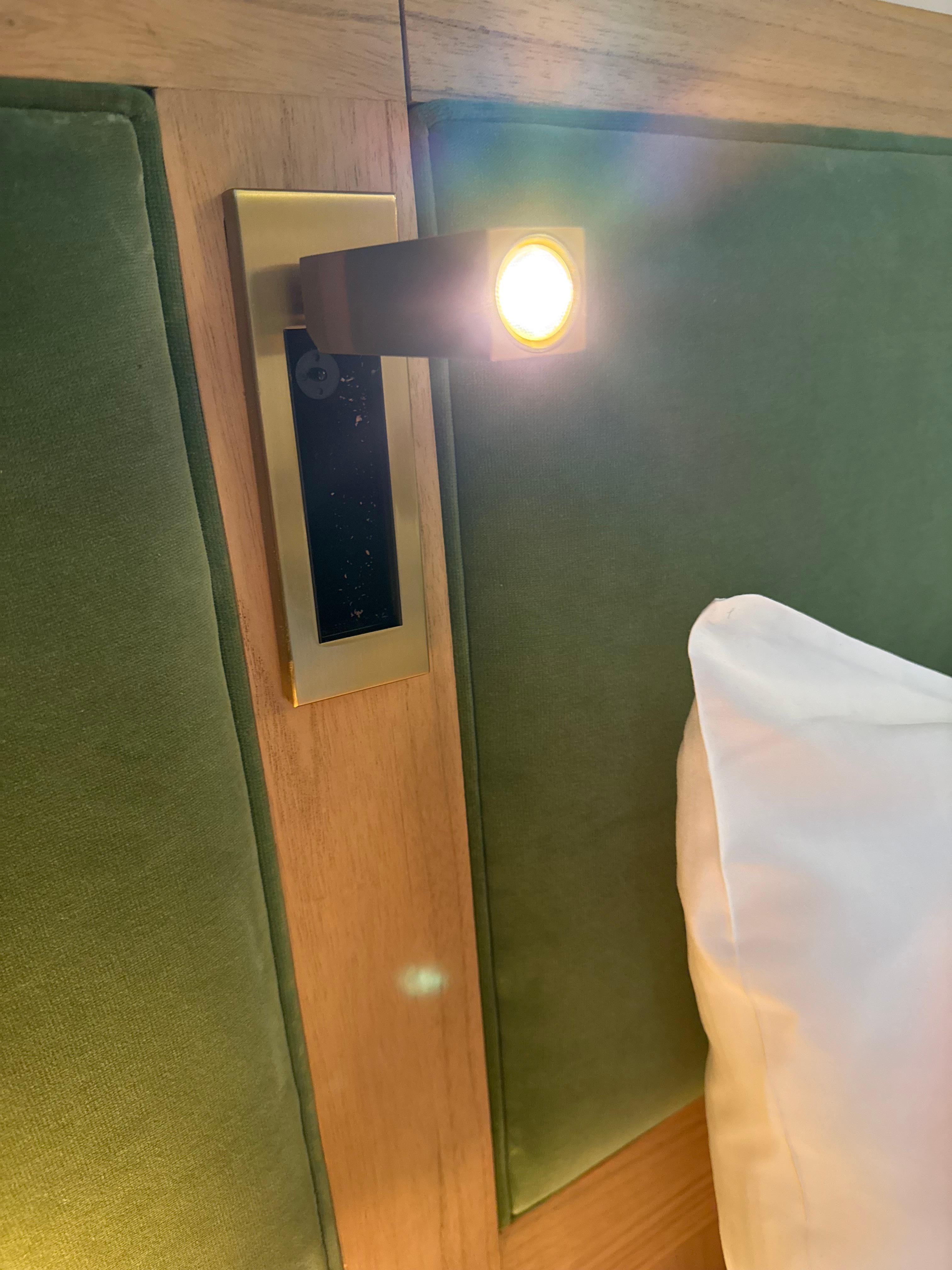 Book light over the bed