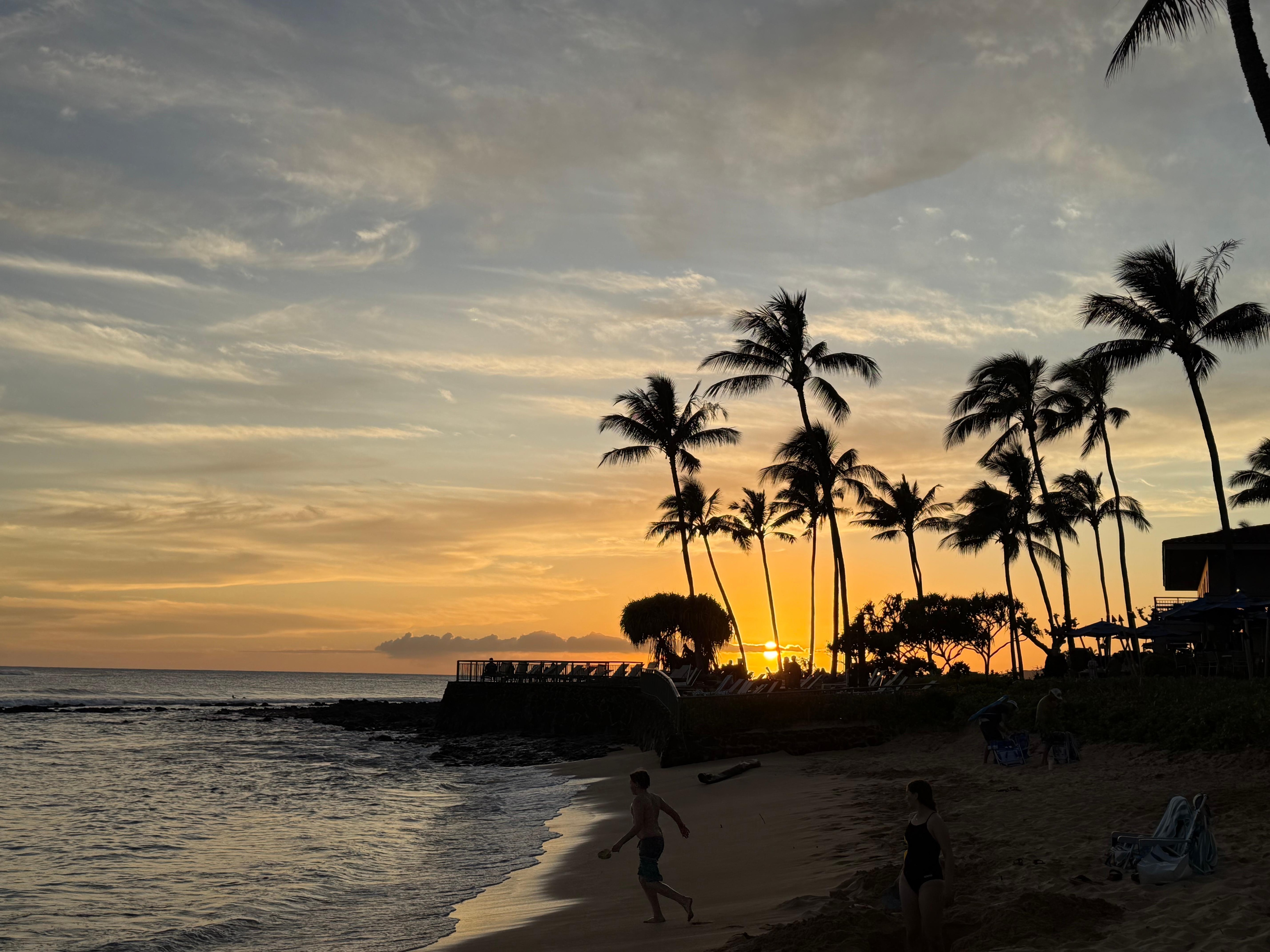 Sunset Poipu Beach
