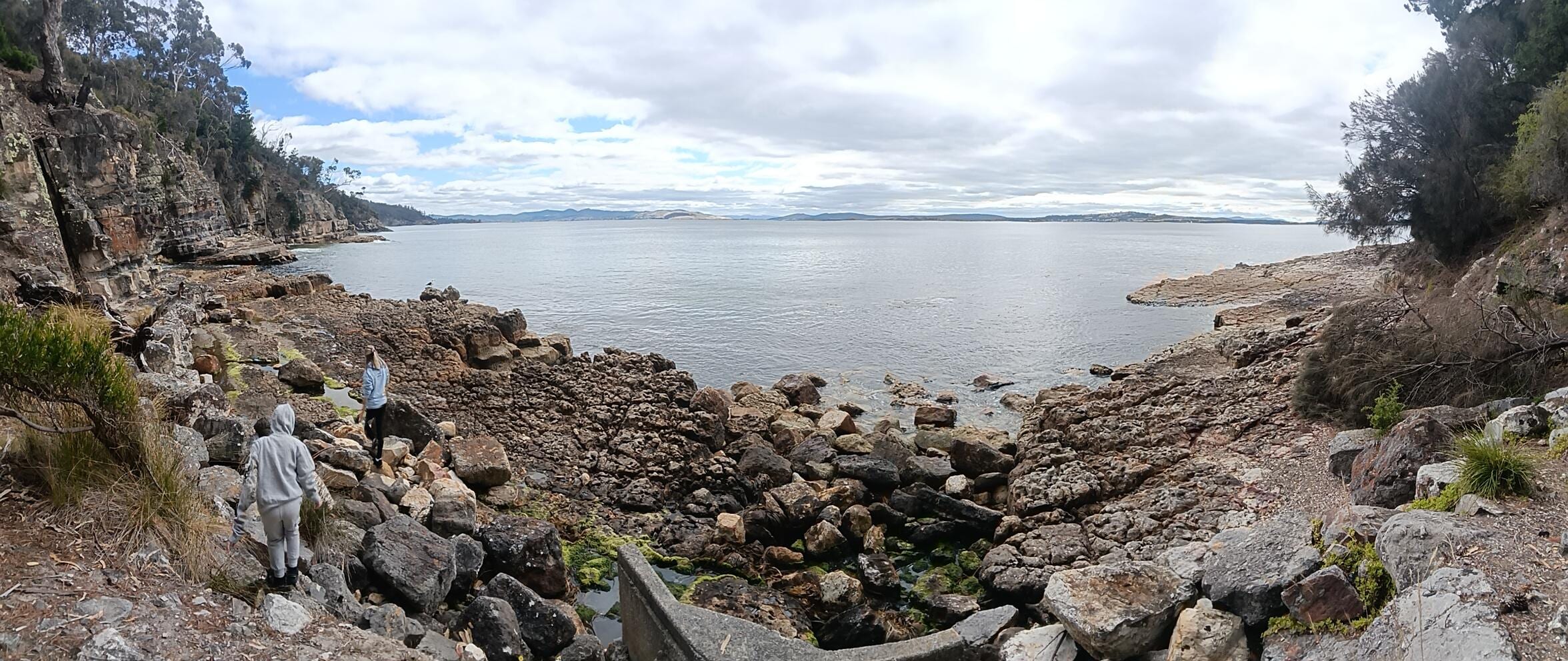 Good fishing and rock pools down from the playground 