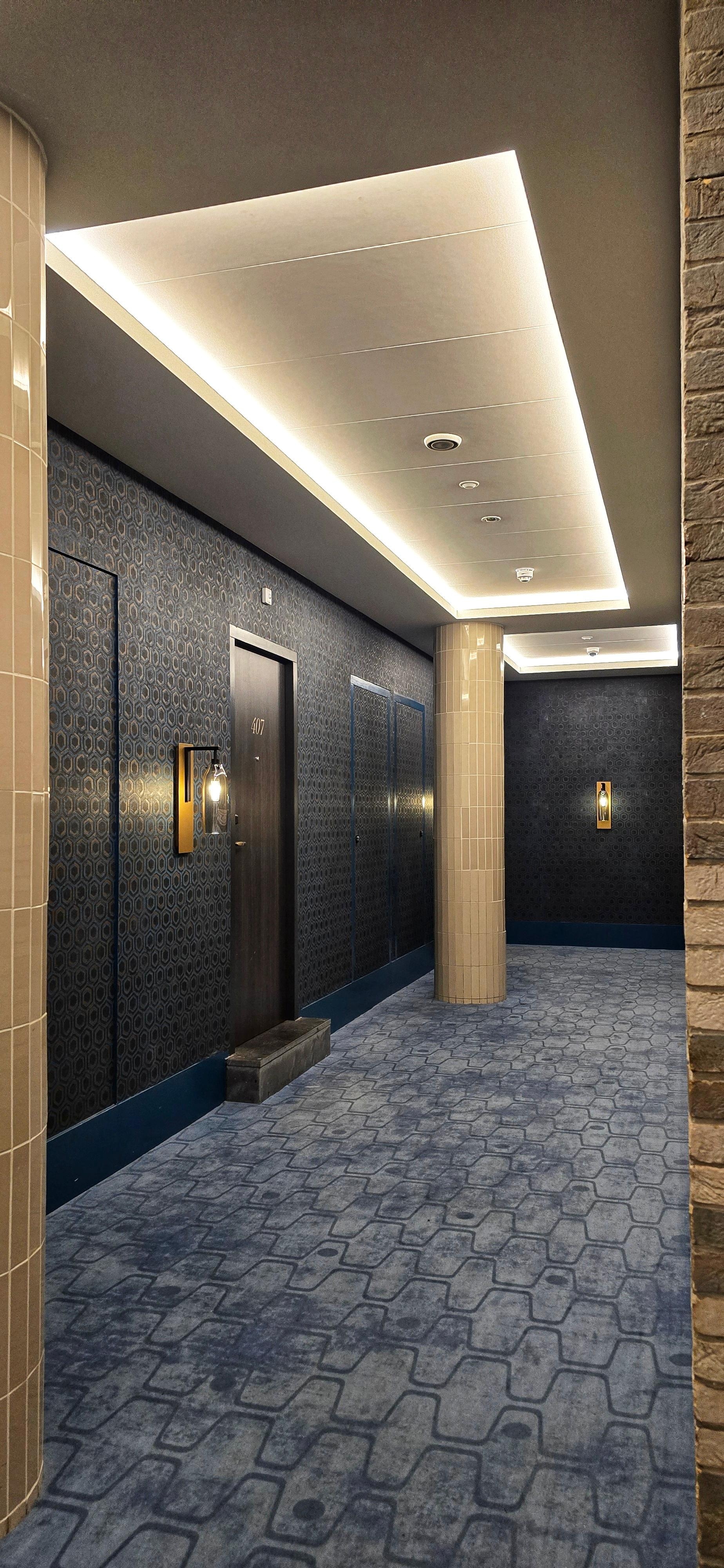 Step to get in and out of the room - not ideal with a heavy suitcase 