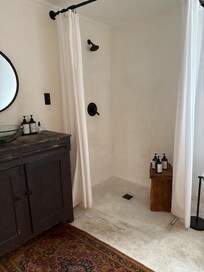 Beautiful ADA-compliant bathroom on main level.