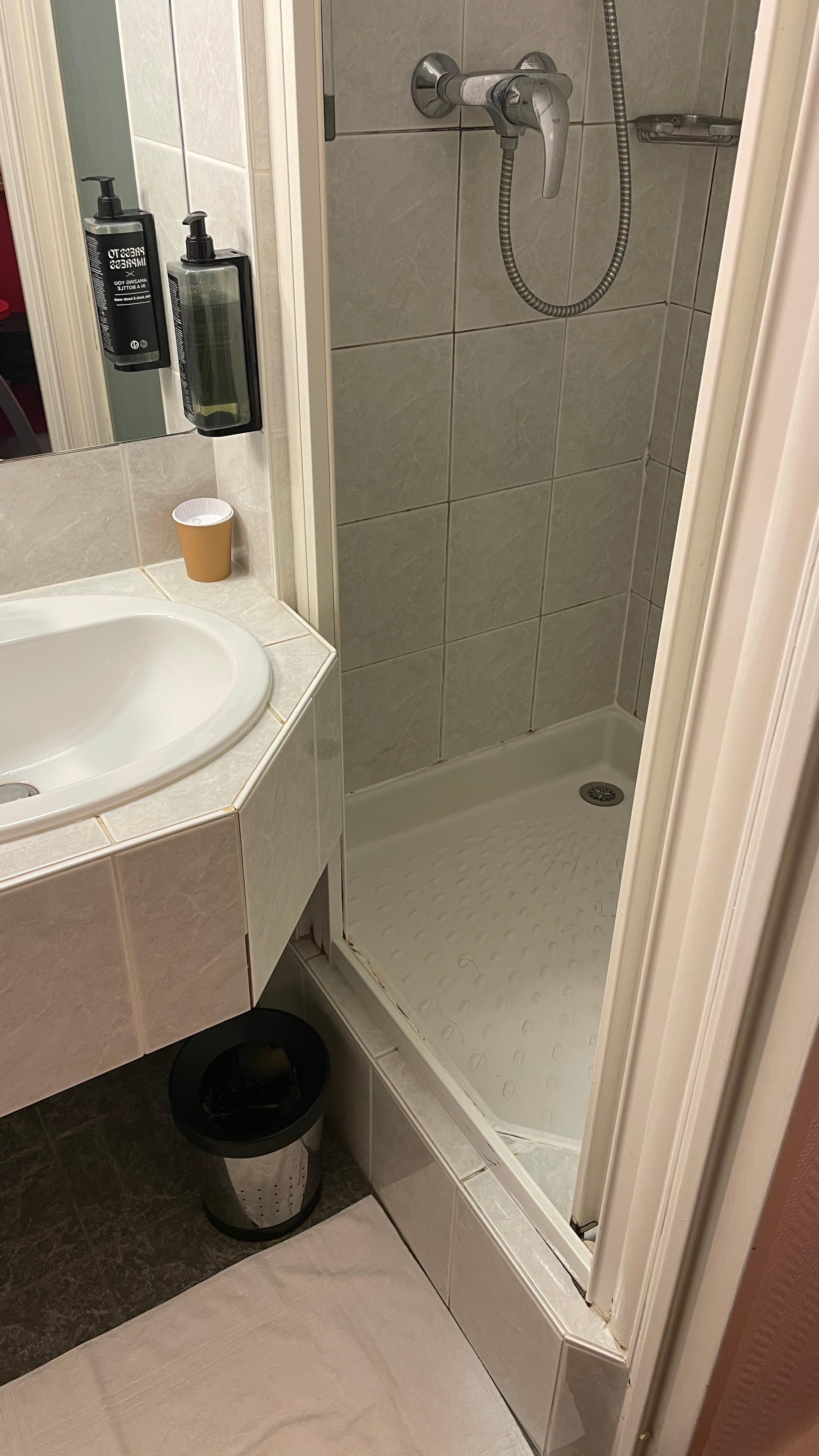 Espace douche lavabo