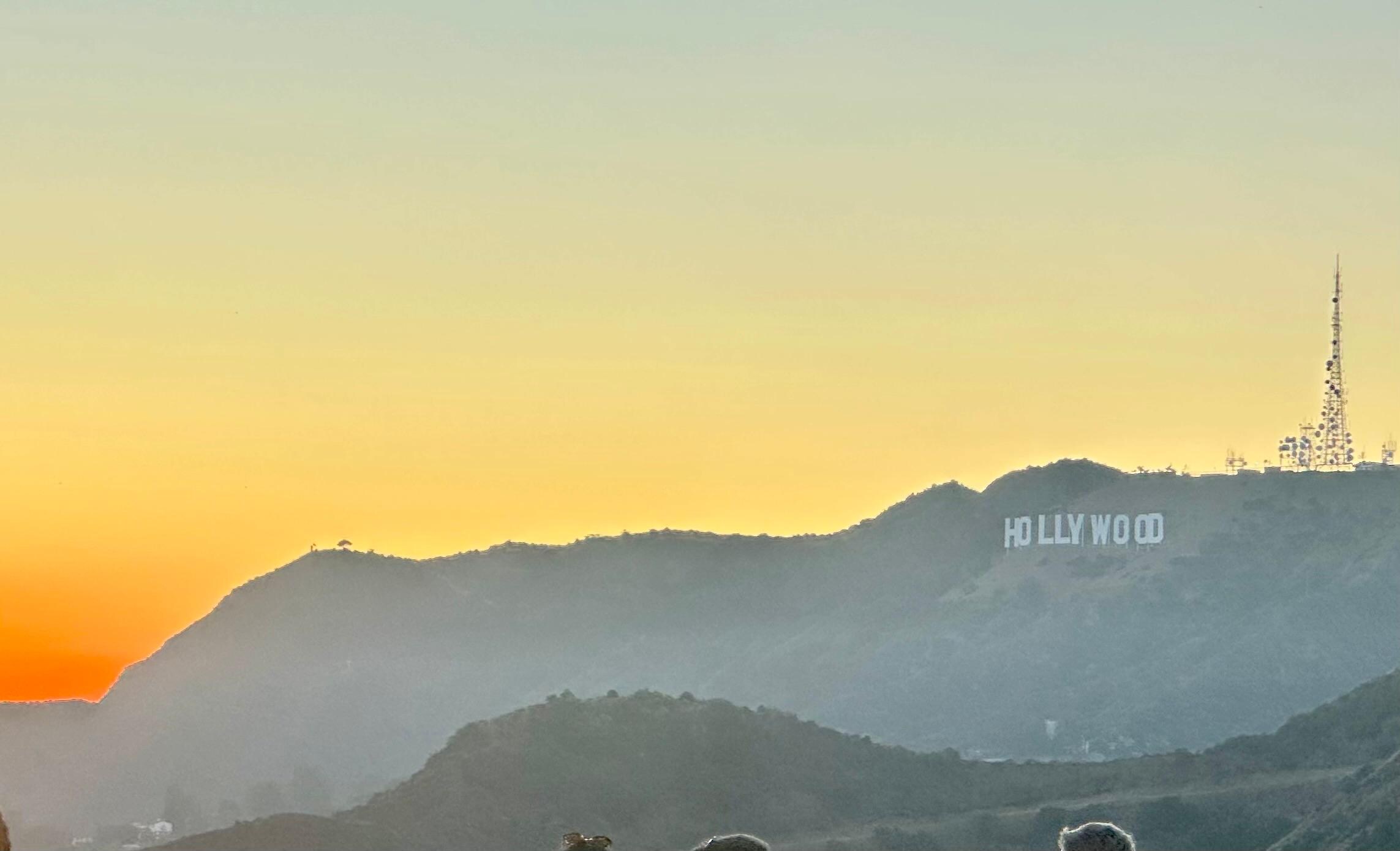 Nearby Griffith Observatory at sunset
