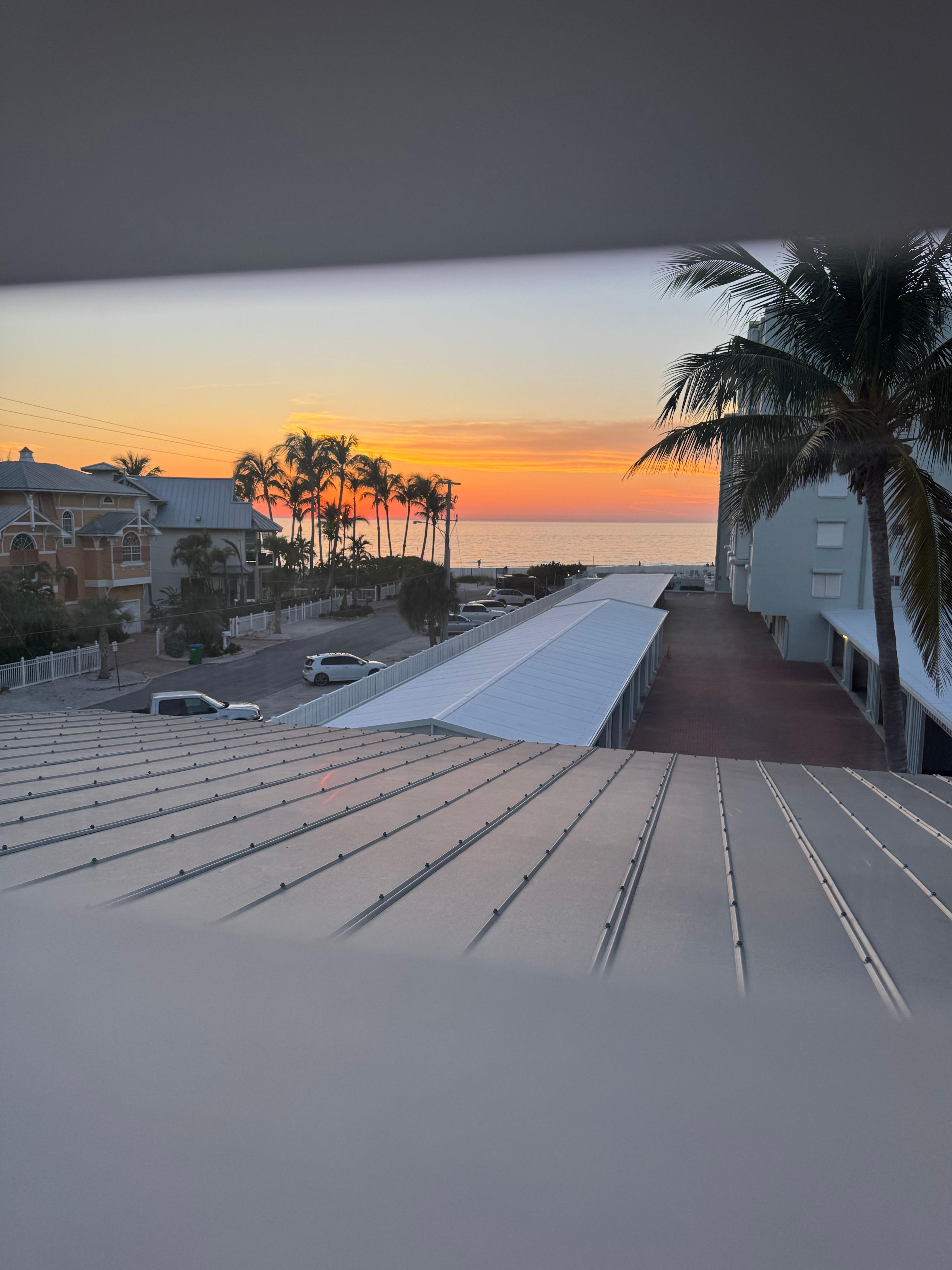 View of the beach/ocean from the kitchen