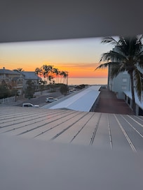 View of the beach/ocean from the kitchen