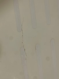 Shower floor crack