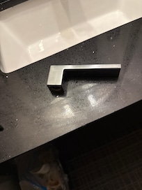 Door handle from bathroom