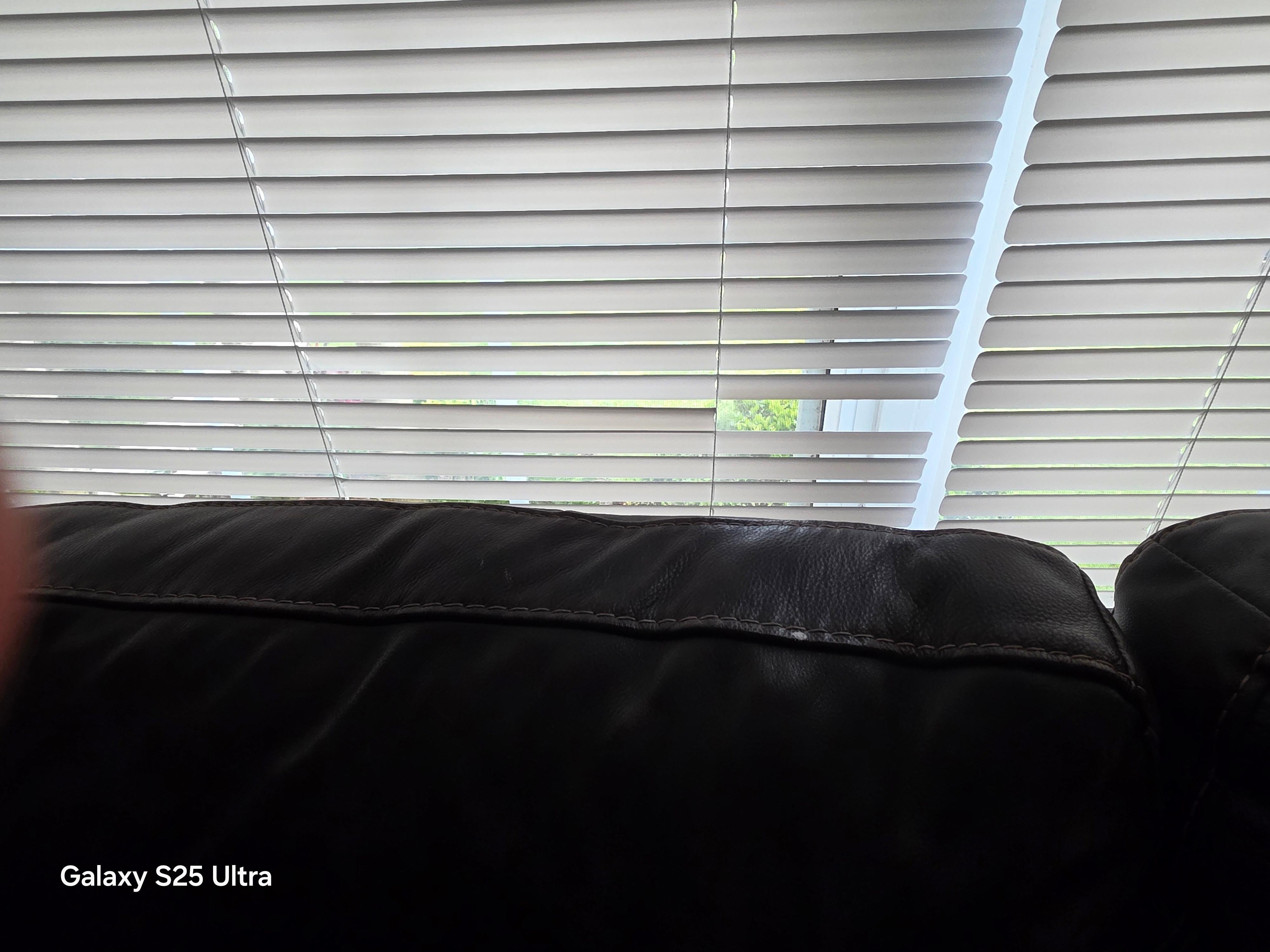 Blinds in living room 