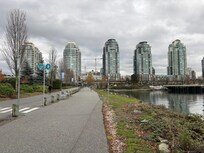 Apartment high rises. Lots of young people