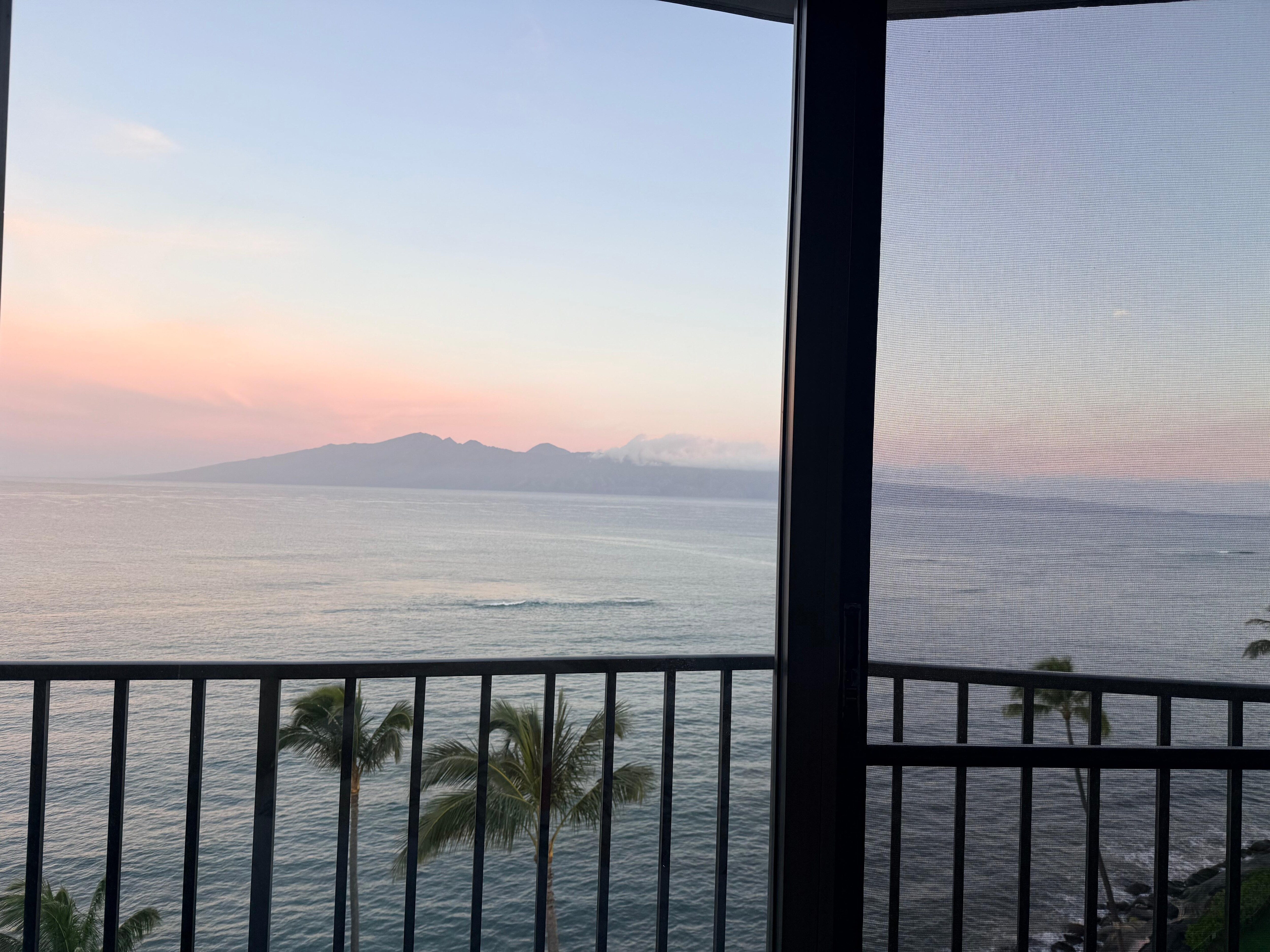 The morning clouds (yes, sunrise) behind Malakai