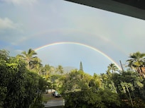 This is the rainbow 🌈 we saw from our balcony.