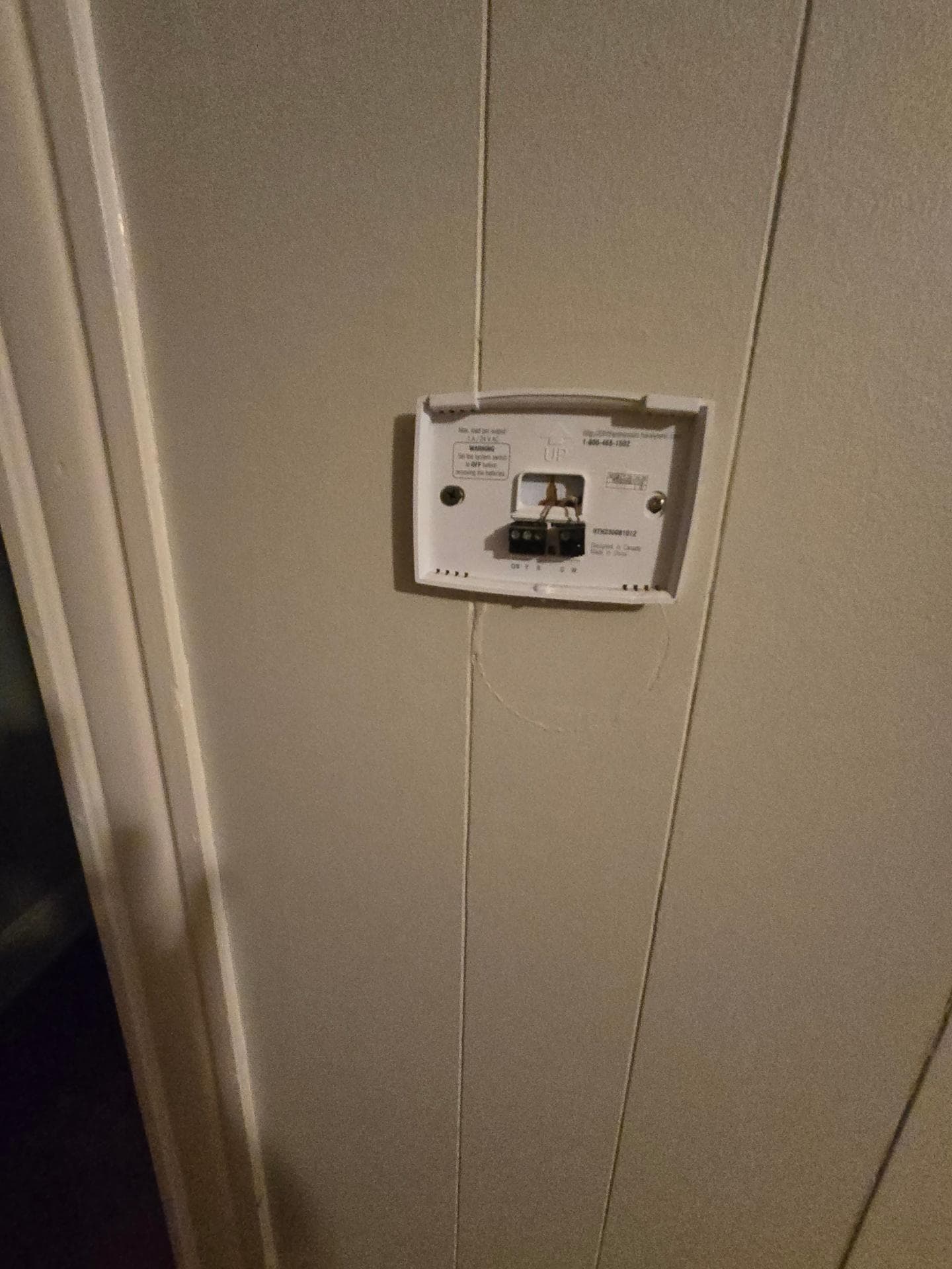Old thermostat base, could be removed.