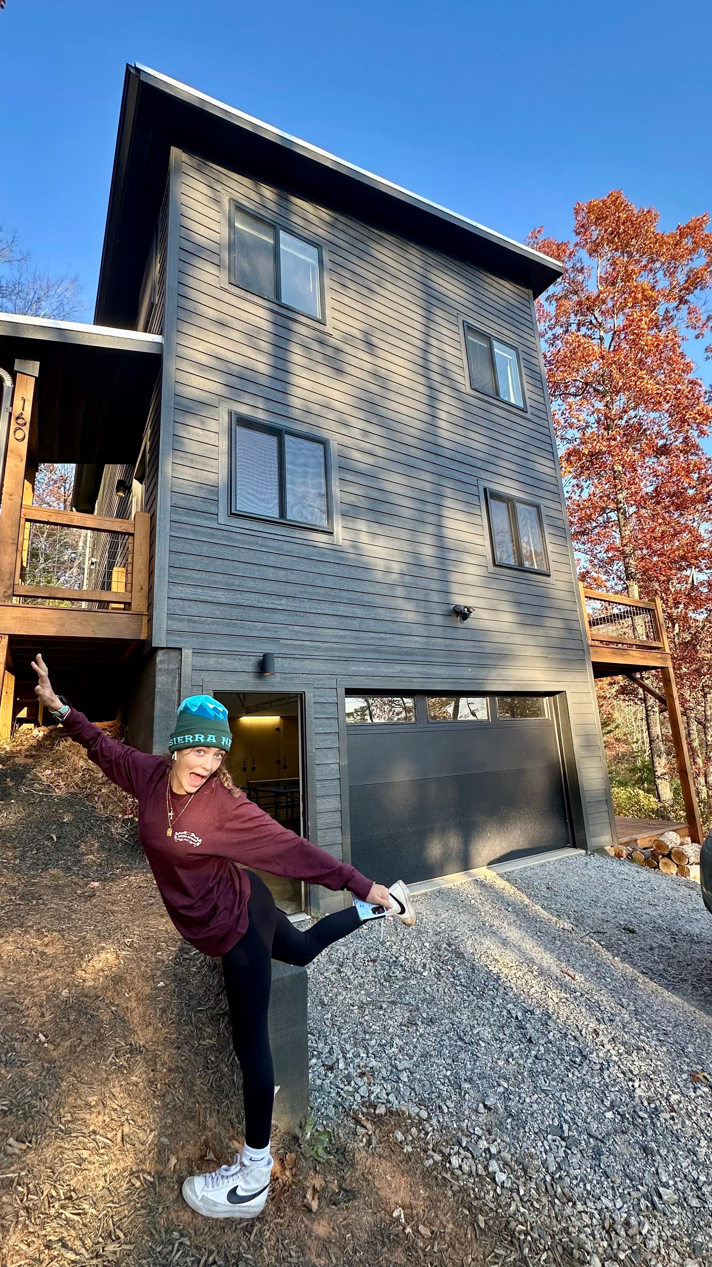 Beautiful modern cabin in the woods vibe. 
