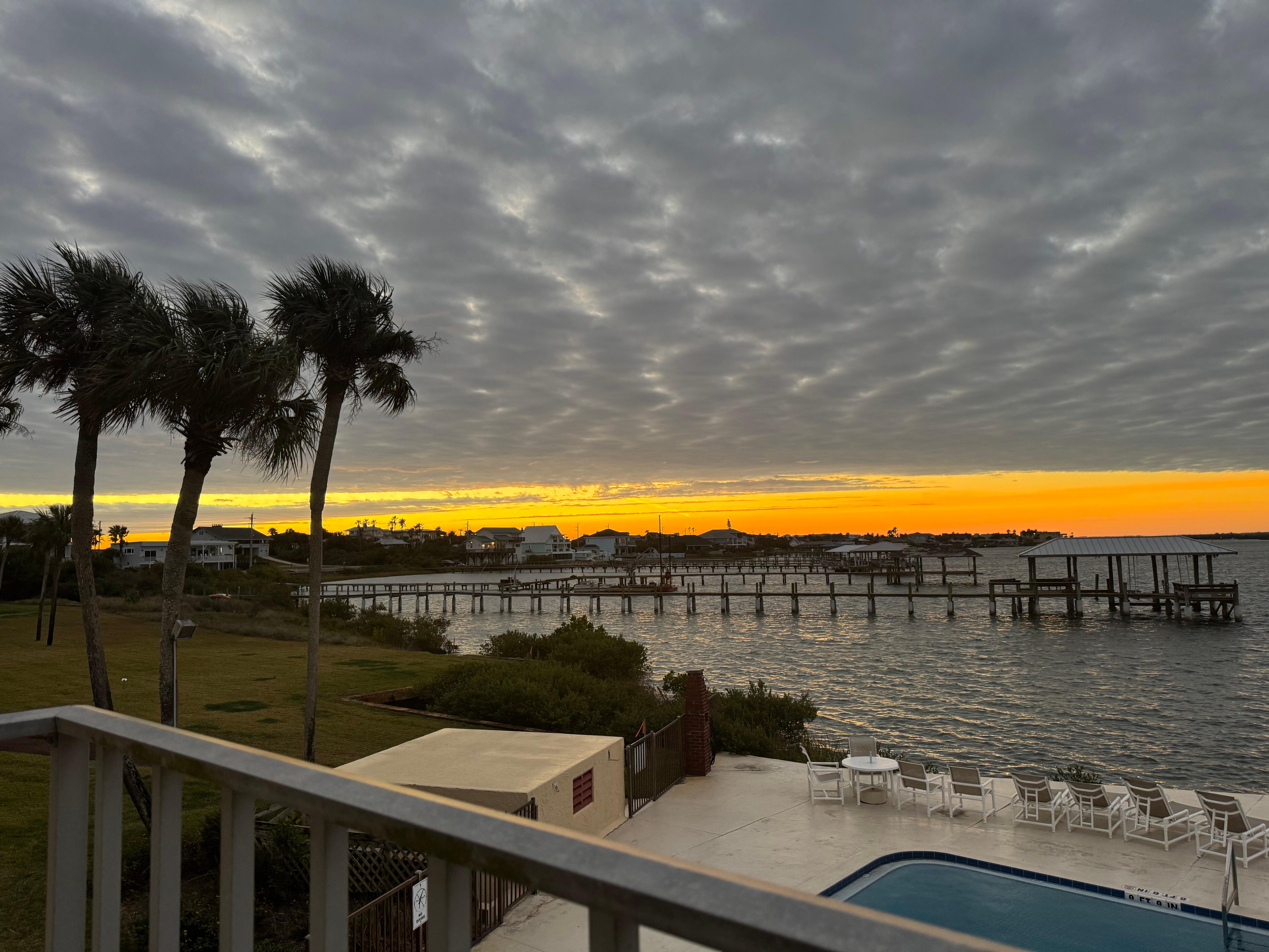 Sunrise from the balcony