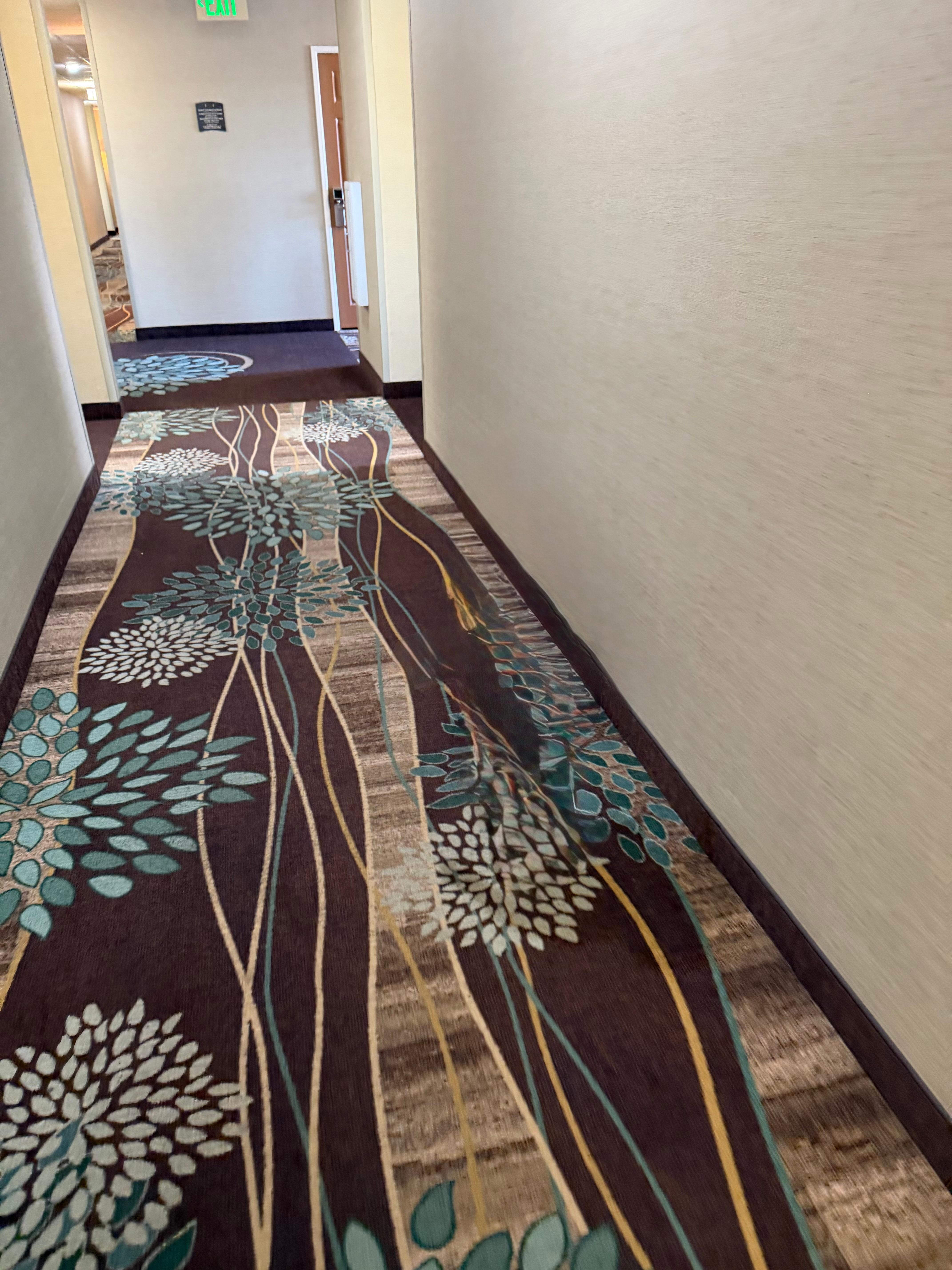Hallway on direction to the rooms