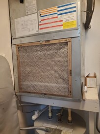 The dirty AC filter when we arrived
