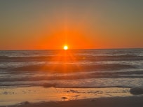 Beautiful sunsets right outside the condo on the beach