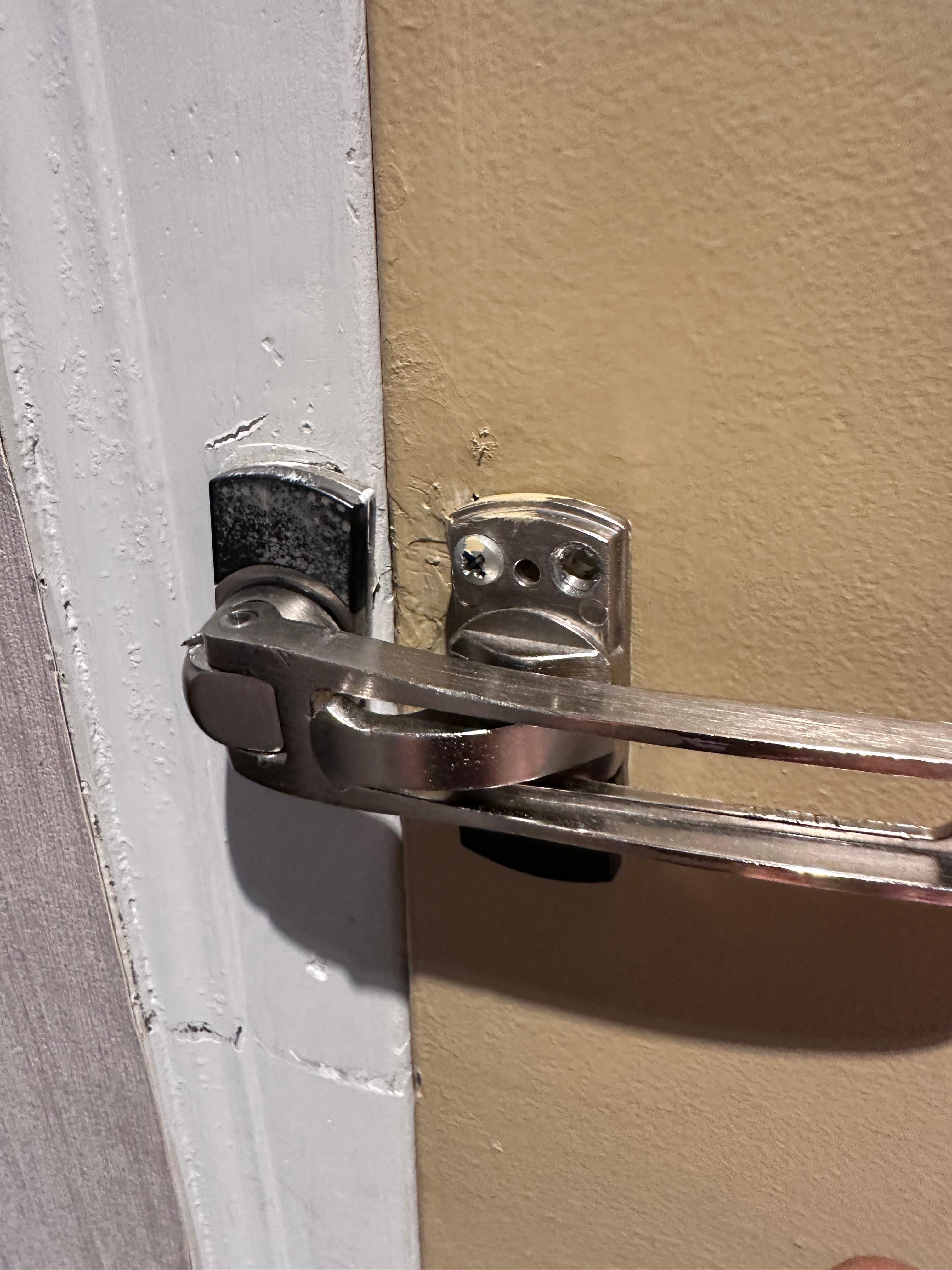 Lock secured with one screw