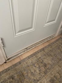 Gaps at bottom of doors.