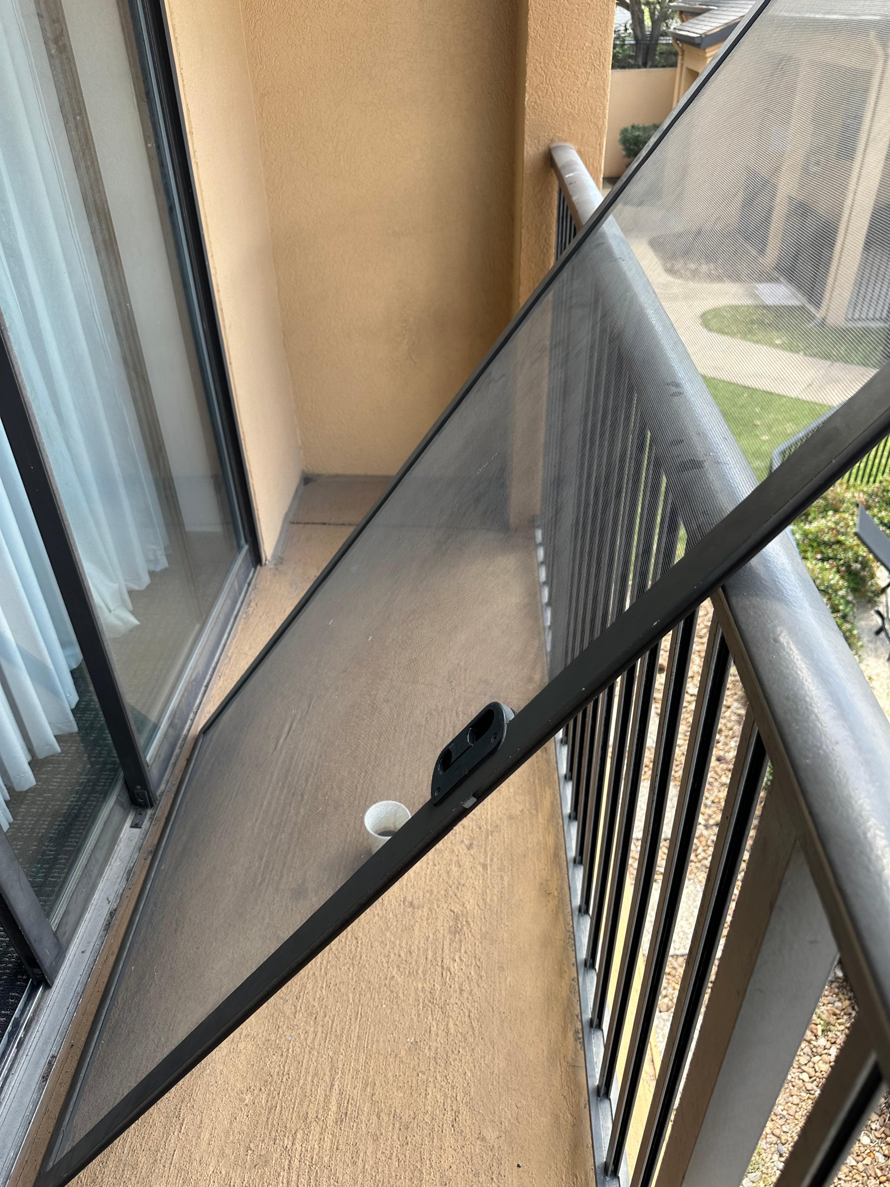 Dirty useless screen door