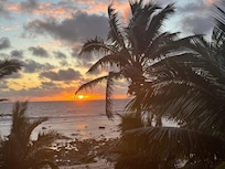 Sunrise from our villa