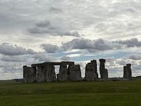 By bus, an hours trip to Stonehenge.