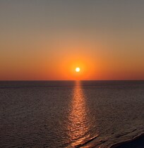 Sunset from the balcony our first night