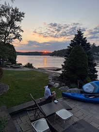 Every night a beautiful sunset following dinner on the multi-tiered patio!
