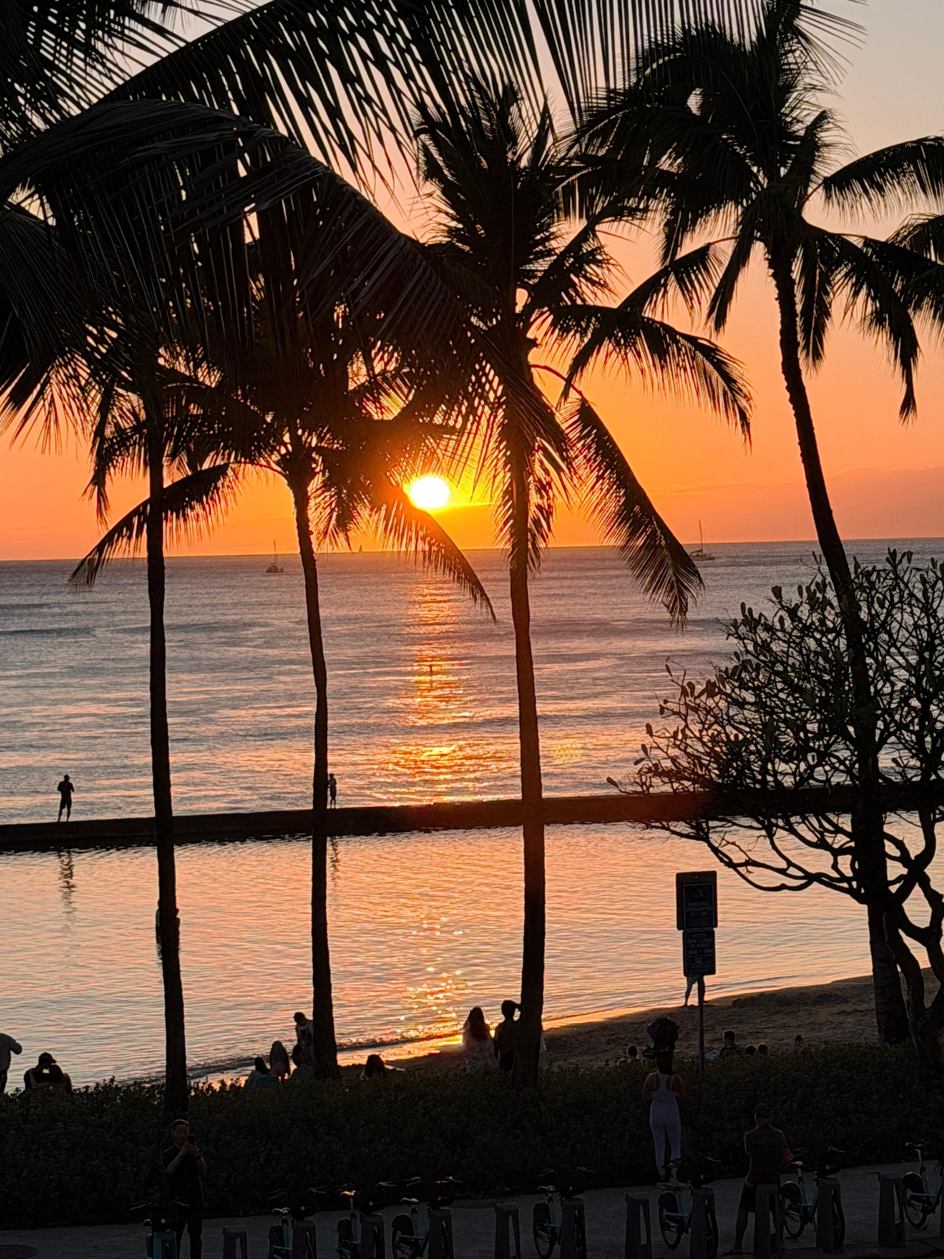 From a rooftop restaurant a block away from the unit. 