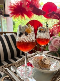 美しいウェルカムドリンク。