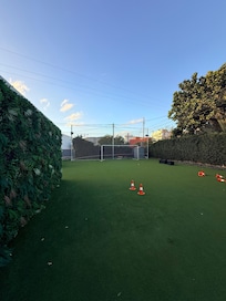 Great backyard with football