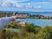View of the condo location from above Cruz Bay.