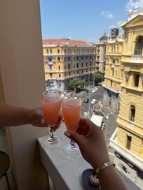 They welcomed us with Bellini’s!