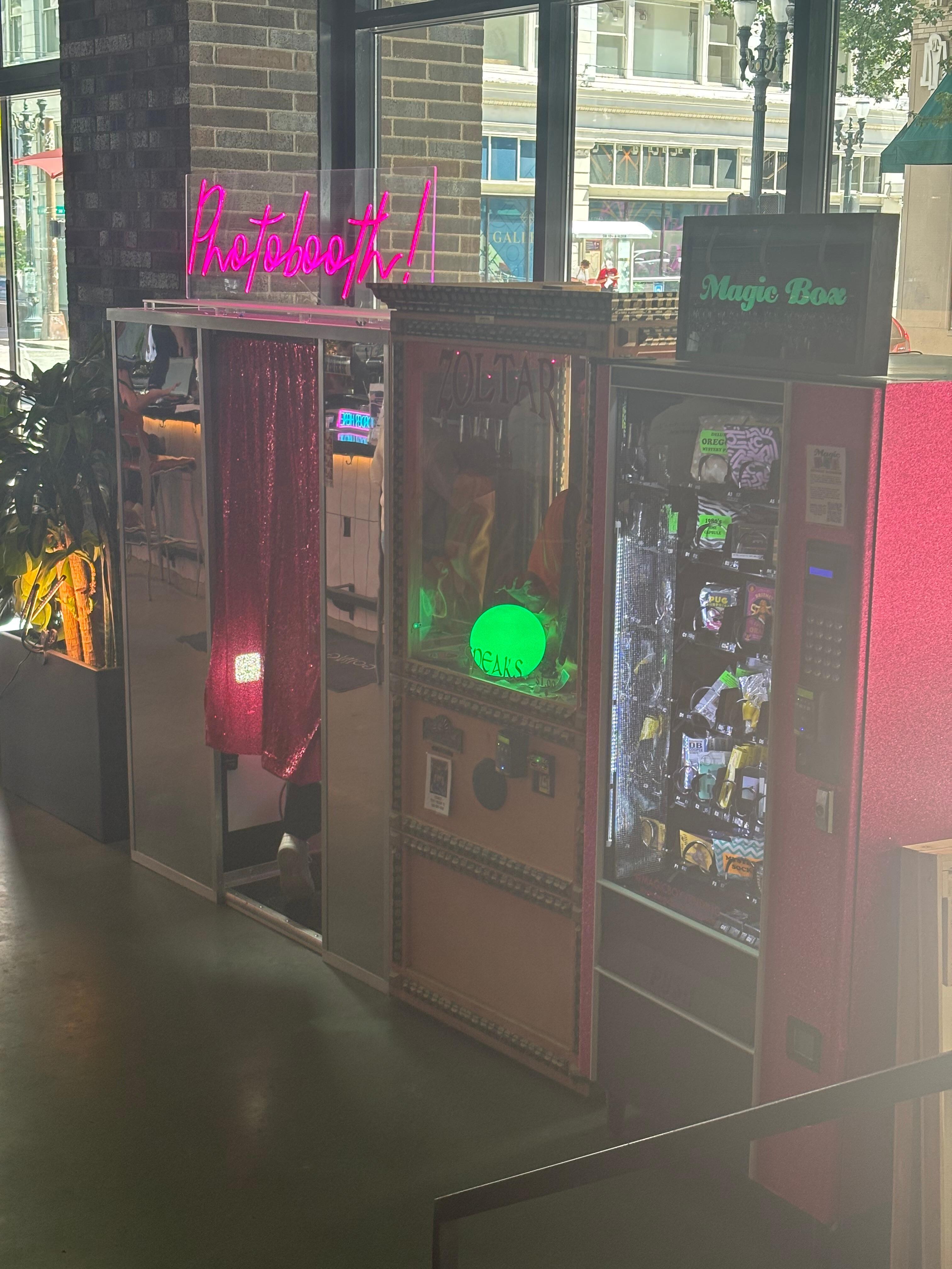 Photo booth in the lobby