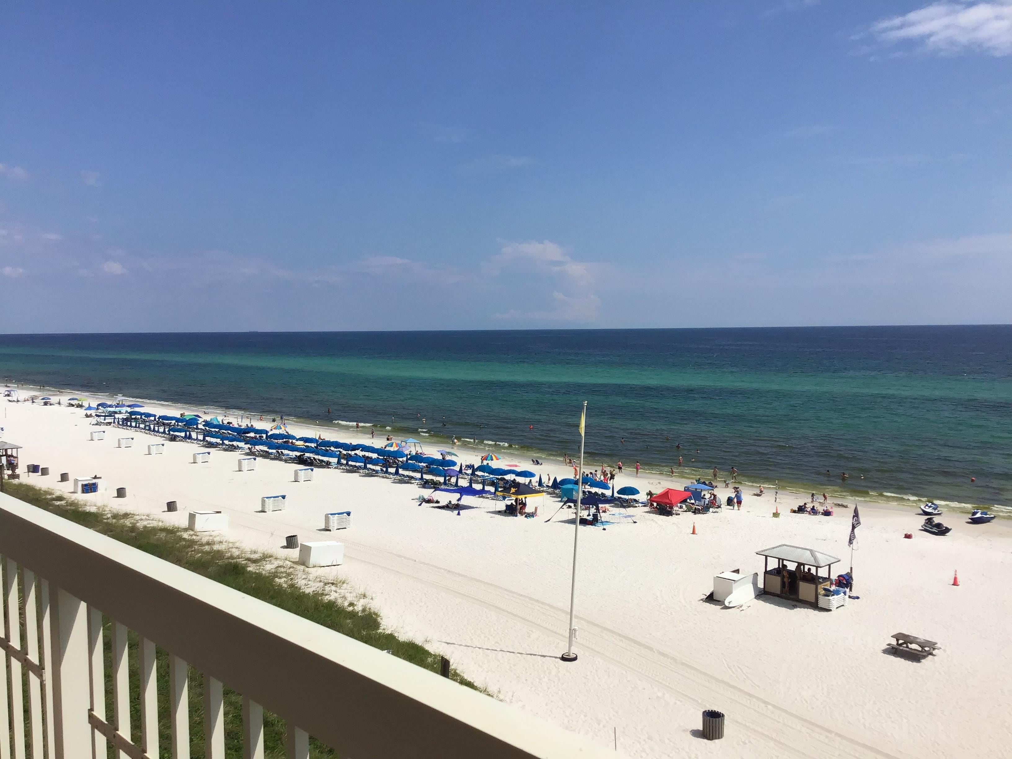View from the balcony.  Perfect beach day.