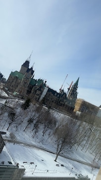 Stunning winter view of Parliament from near the hotel
