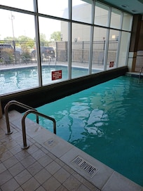 Indoor outdoor pool.