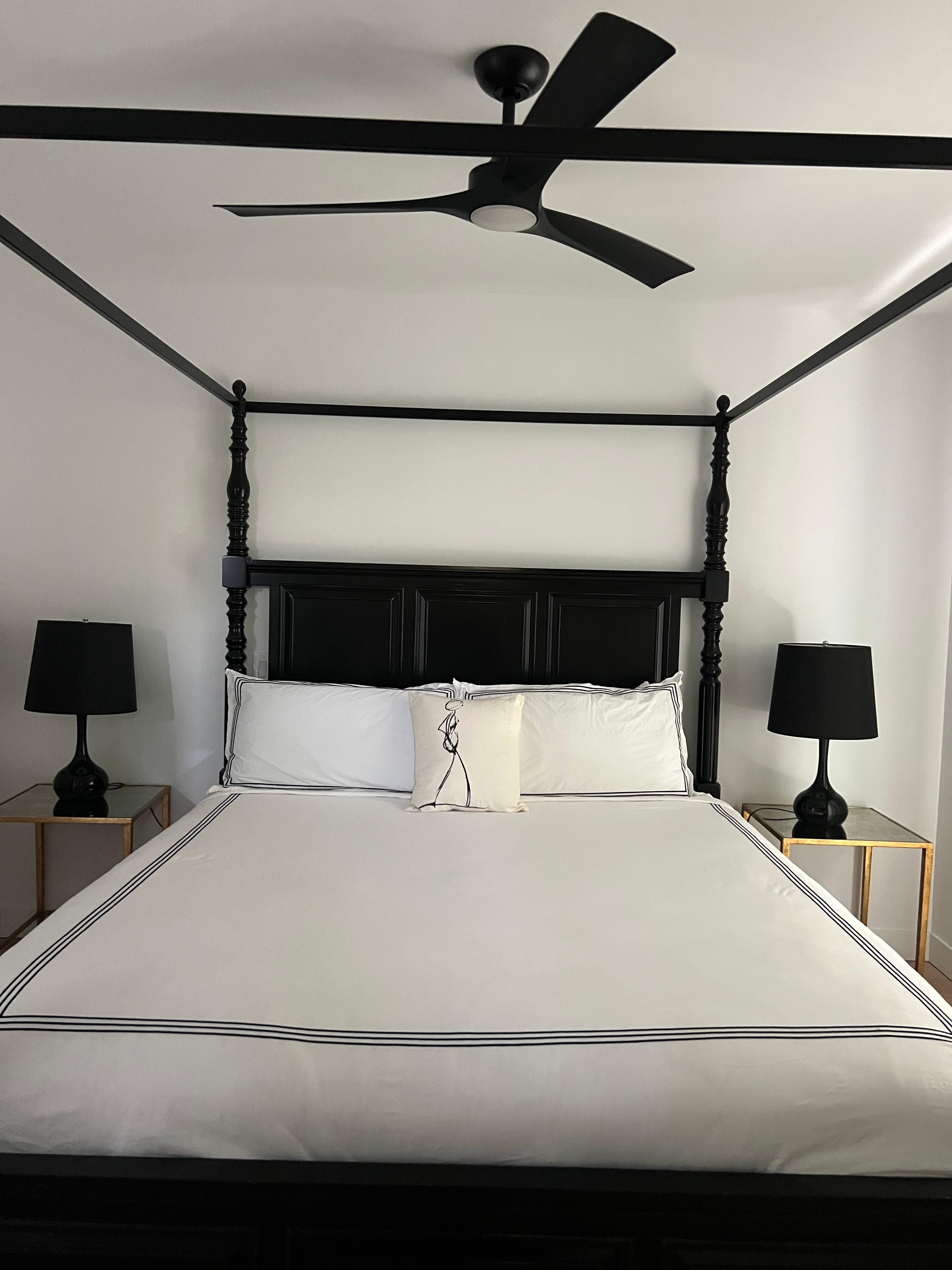 Master bedroom with king size bed