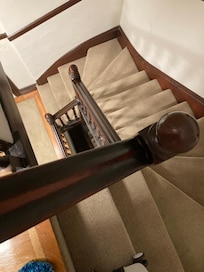 The steep stairs