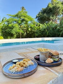 Lunch by our private pool