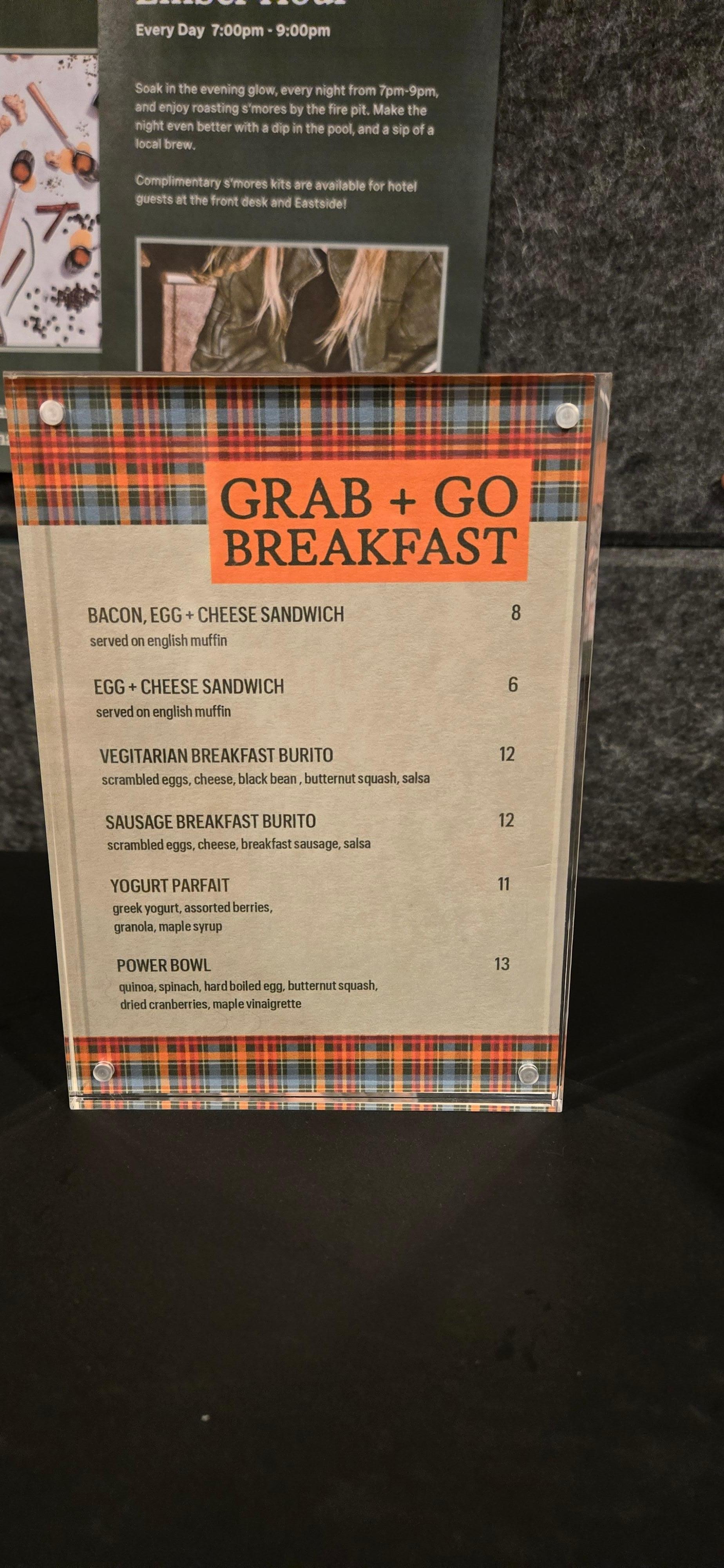 Grab and go before your day of skiing. 