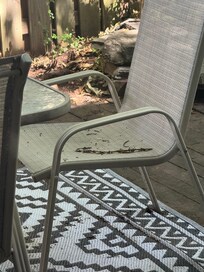 Outside chairs looking welcoming