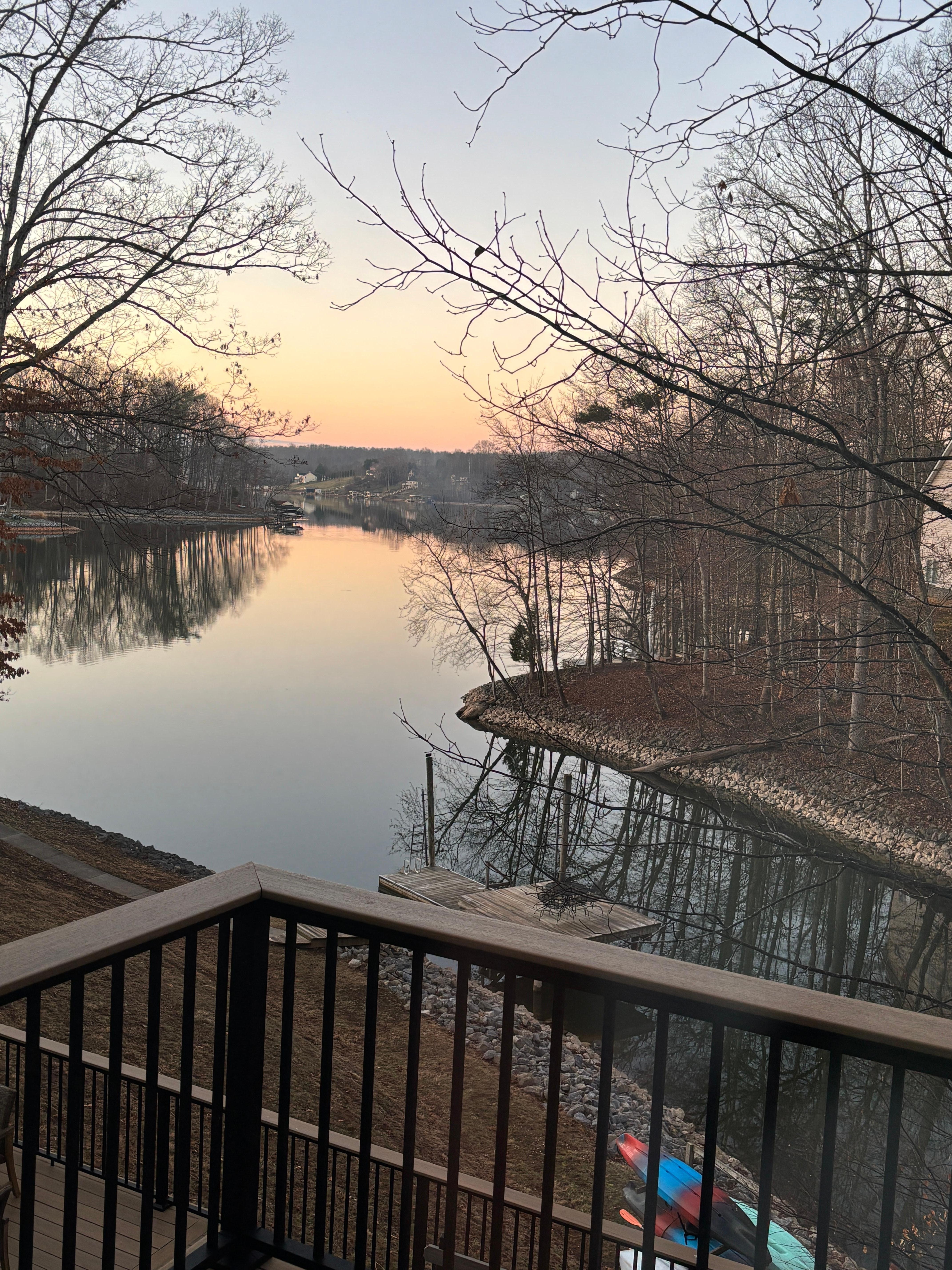 Morning view from the master bedroom.